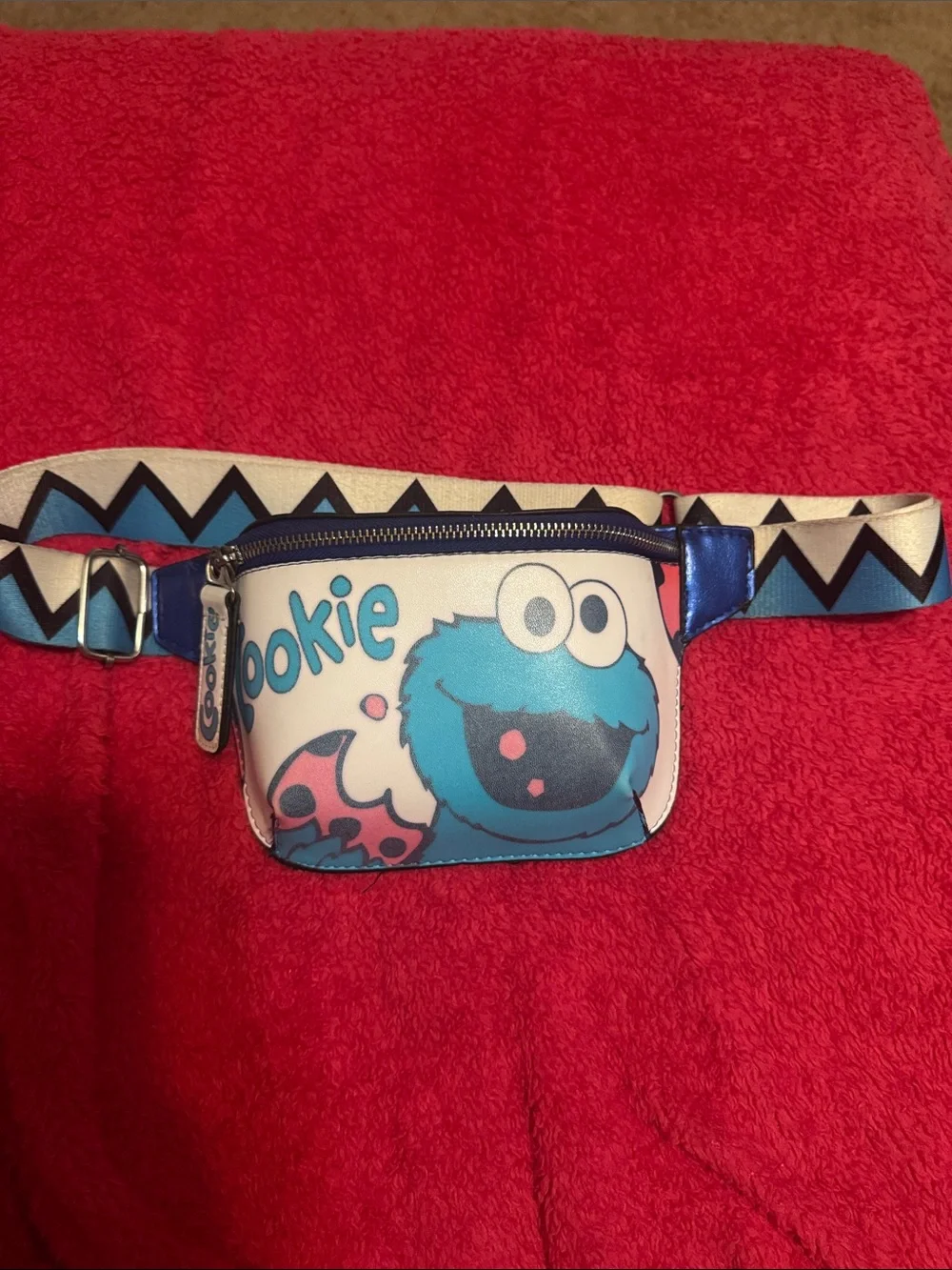 Cookie Monster Blue Kids Fanny Pack Belt Bag
